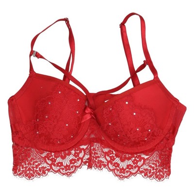 Hunkemöller, BH, Größe: 70C, Rot, Elasthan/Polyamid/Polyester, Blumen #SvD