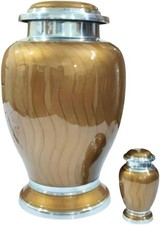 At Peace Memorials Hotep Gold Urn for Ashes SET