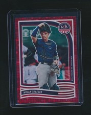 NOLAN TRAEGER 2024 PANINI STARS & STRIPES RED PARALLEL 050/199 #43