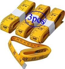 3PCS Soft Tape Measure 120" Double Scale Sewing Tailor Body Measuring Ruler