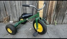 Vintage 1980 s John Deere Mighty Trike Tricycle Heavy Duty Rare Good Tires
