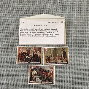 Burundi 1976 Air Mail Stamp Set American Bicentennial MNH 18f 26f 36f