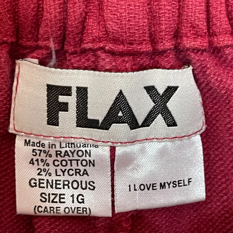 FLAX Women Classic Comfy Pull On Elastic Waist Corduroy Wide Leg Crop Pants 18 - Image 4 of 4