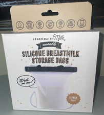 NEW Legendairy Milk Reusable Food Grade Silicone Breastmilk Storage Bags 5 Pearl