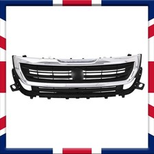 FOR PEUGEOT PARTNER 2015 - 2018 FRONT BUMPER CENTRE GRILL W/ CHROME