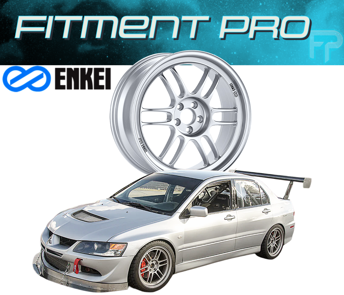 Enkei RPF1 Silver Wheel 17x8 5x114.3 +35mm Offset 73mm Hub Bore