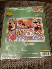 Janlynn I LOVE MY CAT Counted Cross Stitch Kit 11x8 Personalize Frame Sealed