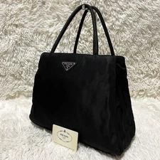 PRADA Nylon Tote Bag Black Women's Shoulder Authentic Excellent Condition