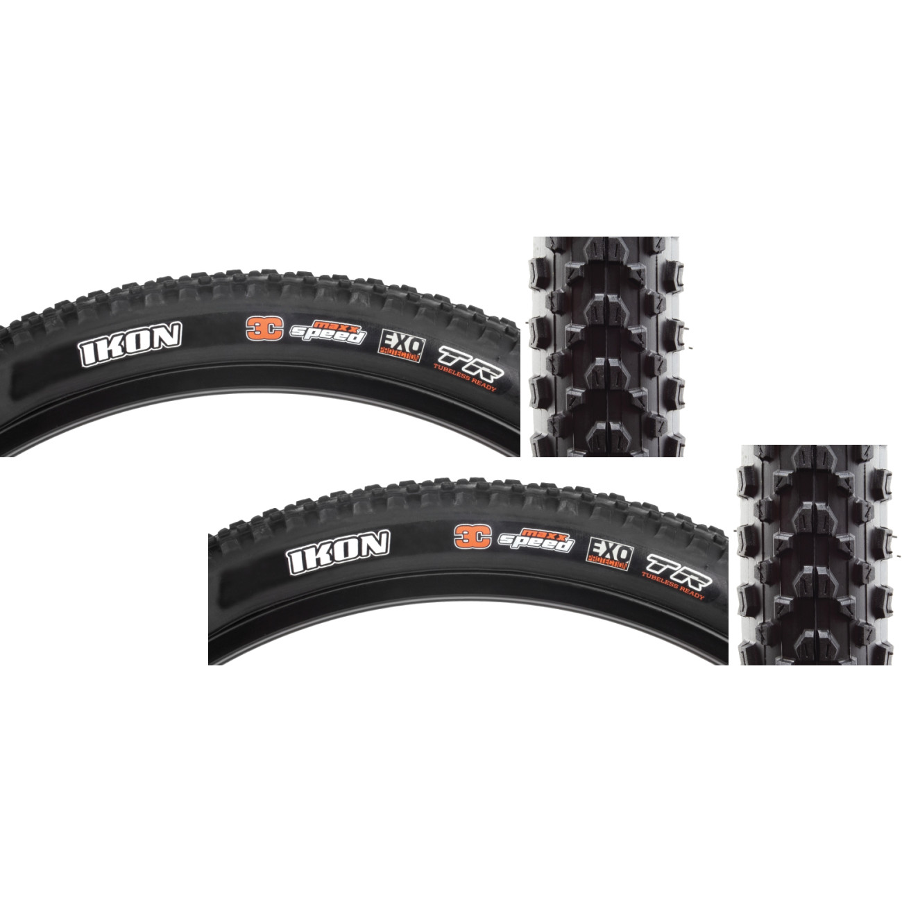 Pack of 2 Maxxis Ikon SPEED/EXO/TR 26x2.2 Tubeless PSI 60 TP