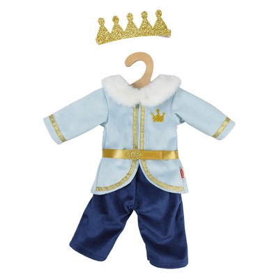 Heless Poppenoutfit winterprins luka met kroon en kraag - maat 35