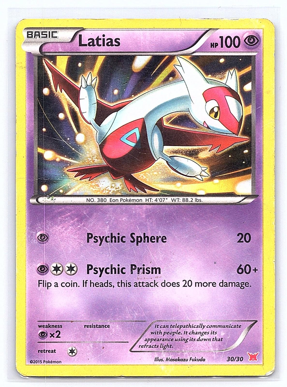LATIOS 30/30 HOLO XY TRAINER KIT LATIAS LATIOS POKEMON TCG CARD