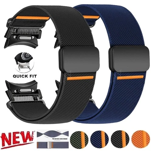 For Samsung Galaxy Watch 4 5 Pro 6 Classic 7 40/44mm Magnetic Nylon Band Strap