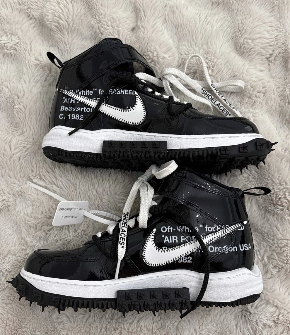 靴 OFF WHITE NIKE AIR FORCE 1 MID SP BLACK Off-White Air Force 1 Mid Black for sale | eBay