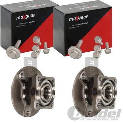 2X MAXGEAR RADLAGER-SATZ HINTEN PASSEND FÜR SMART FORTWO LINKS+RECHTS