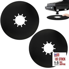 2 Pack 5th Wheel Hitch Lube Plate 12in RV Camper Trailer 12inch-2pk Black