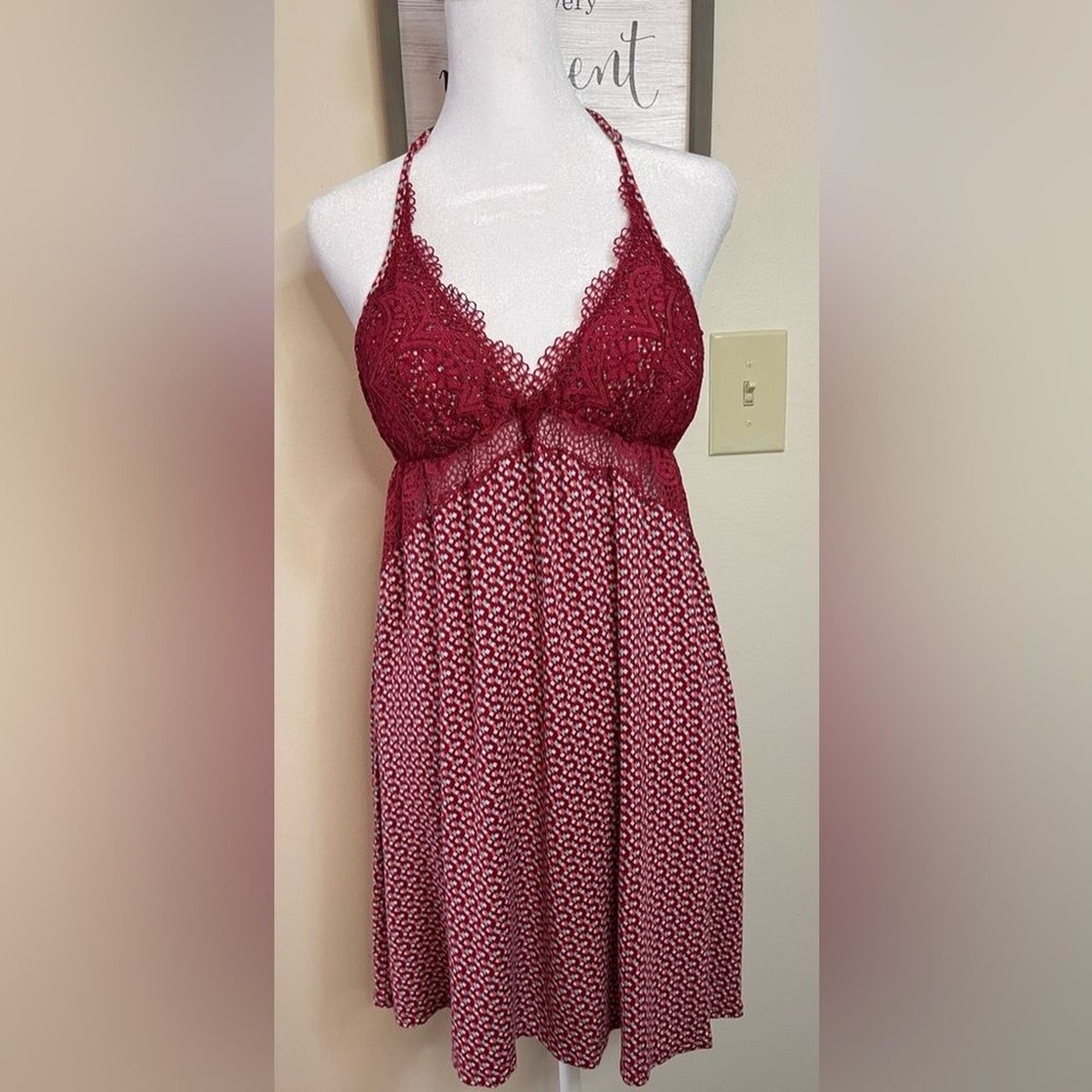 Victorias Secret Racerback Lace Slip Nightgown Nightie Pajama