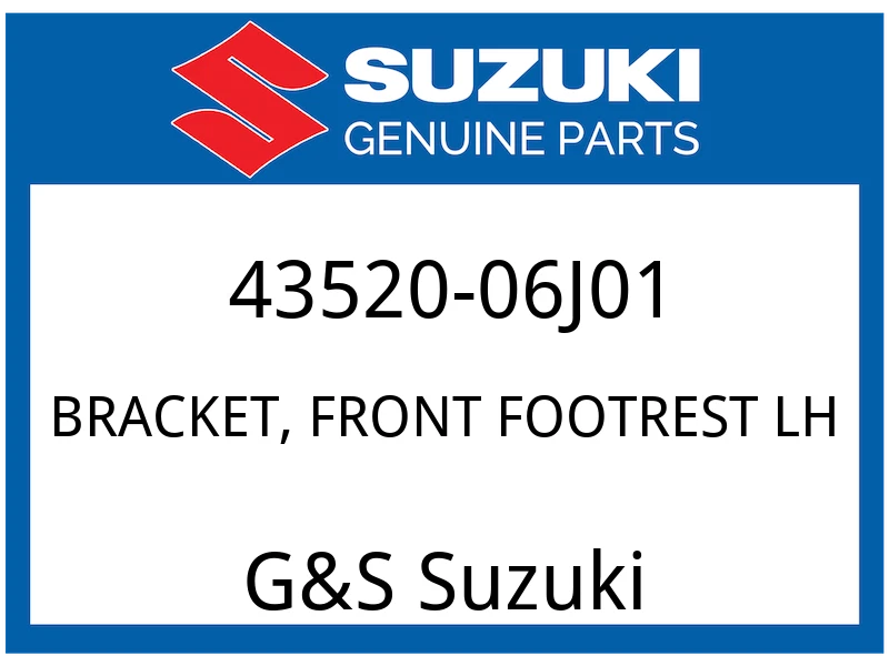 BRACKET, FRONT FOOTREST LH