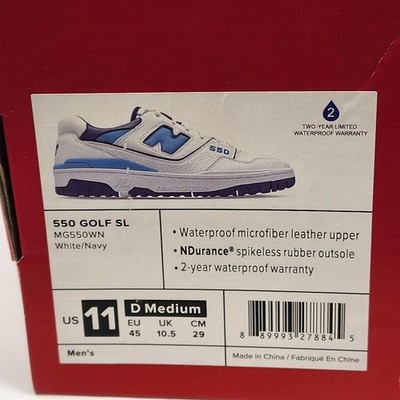 New Balance 550 Golf SL White/Navy Carolina Blue UNC Waterproof MG550WN