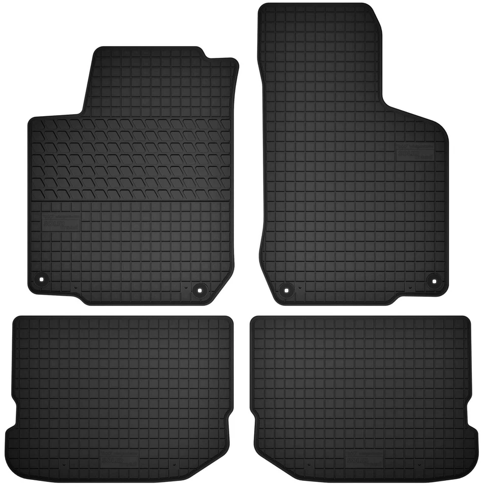 Tapis de sol en caoutchouc Noir pour Volkswagen Golf IV  1997-2006 Set 4 pcs - Photo 1/4