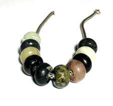 10 Pcs. Natural Multi Gemstone 5MM Big Hole Beads Large Hole Beads 14x8mm Beads