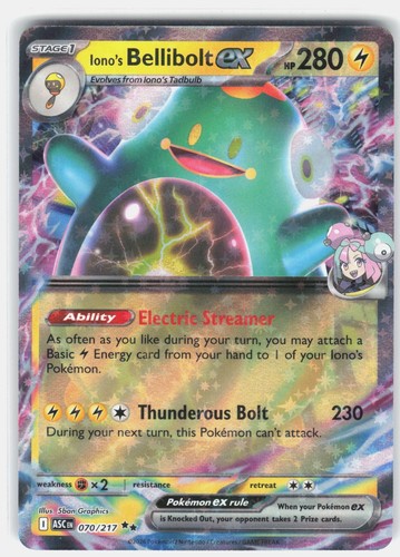 Iono's Bellibolt ex Holo Double Rare ME: Ascended Heroes 070/217 NM