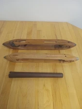 Vintage Lot Wood Bobbins Loom Weaving Shuttles Spool Parts