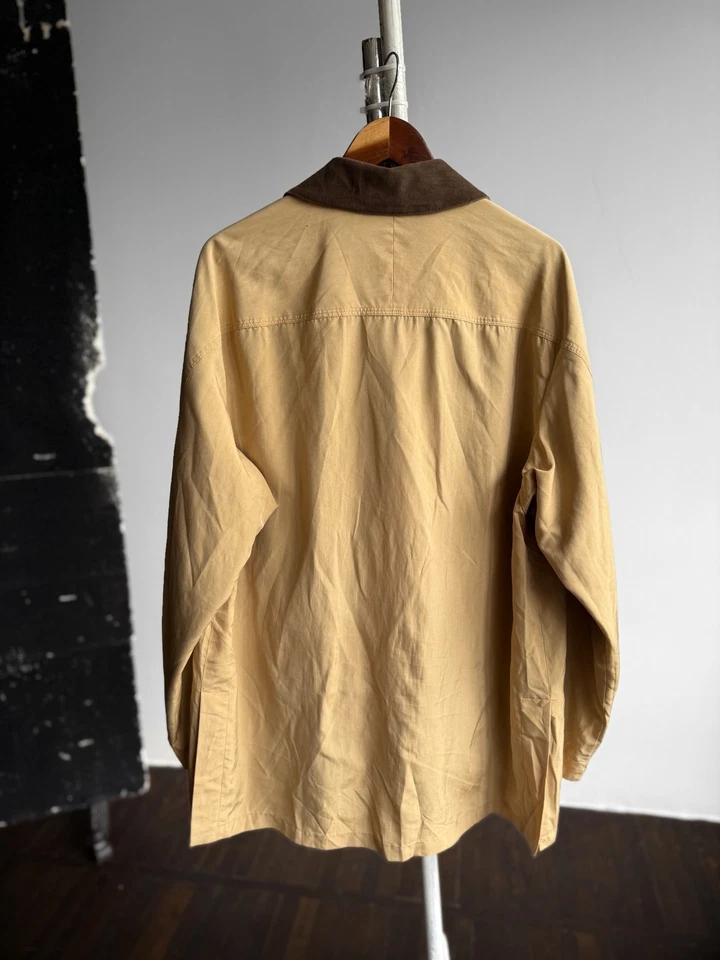 Trench uomo Allegri vintage anni 90 foderato a quadri in velluto a coste con ... - Immagine 2 di 4