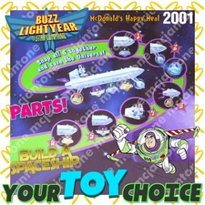 McDonald's 2001 BUZZ LIGHTYEAR Build LARGE Spaceship Space Ship YOUR Toy CHOICE