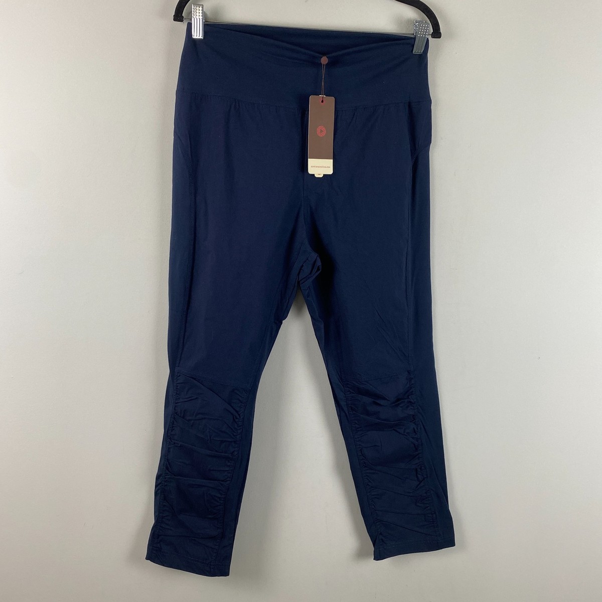 XCVI Wearables High Waist Jetter Crop Pants Womens Large Navy Blue