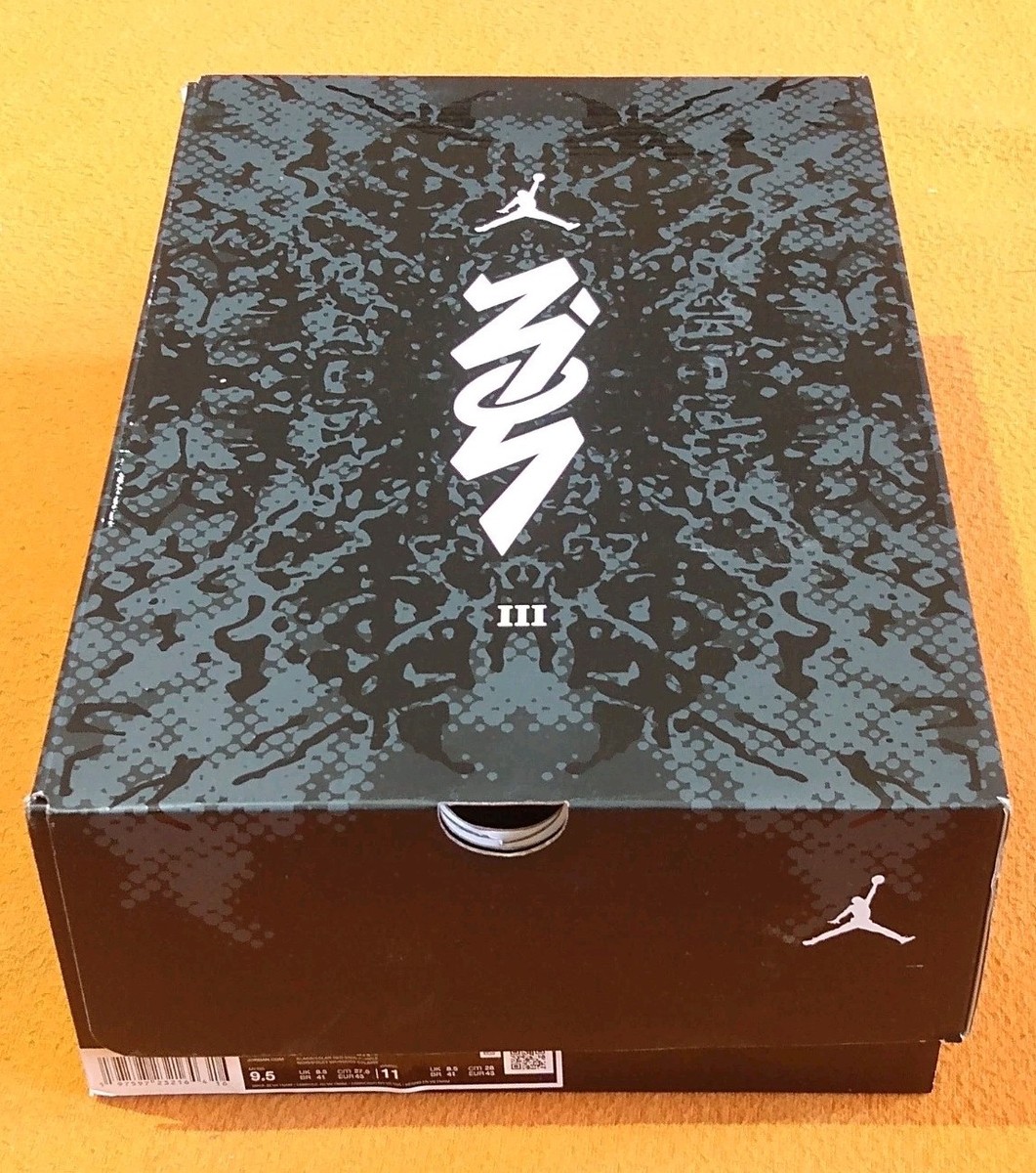 Empty Nike Air Jordan Zion Size Shoe Box