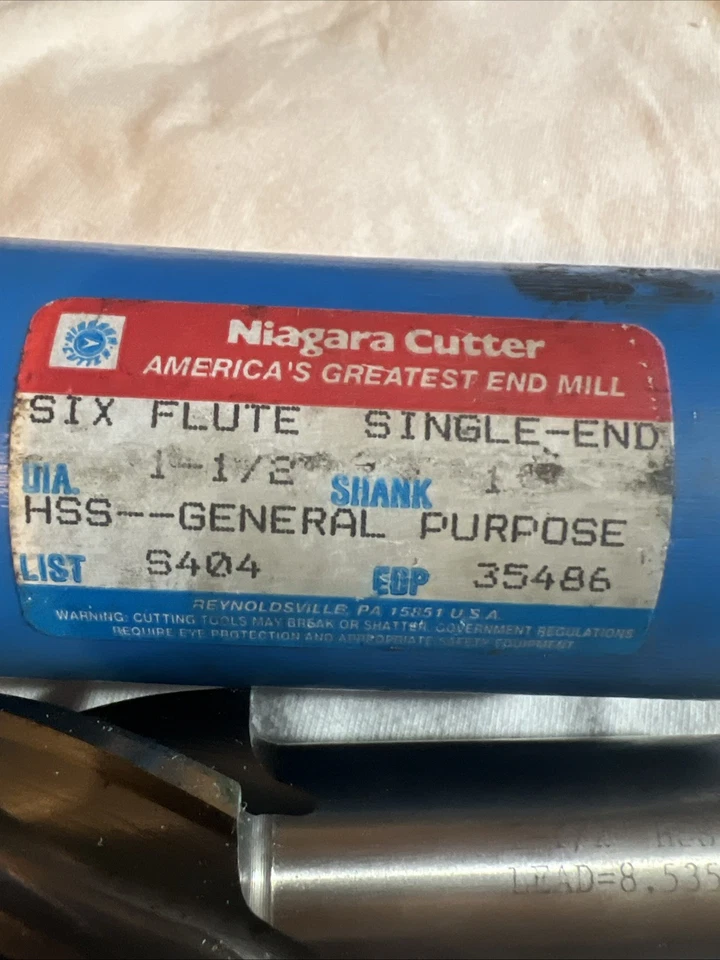 Cortador Niagara 35486 seis trozos de flauta diámetro de extremo único 1-1/2 cable 8,535 G4 Foto 2 de 4