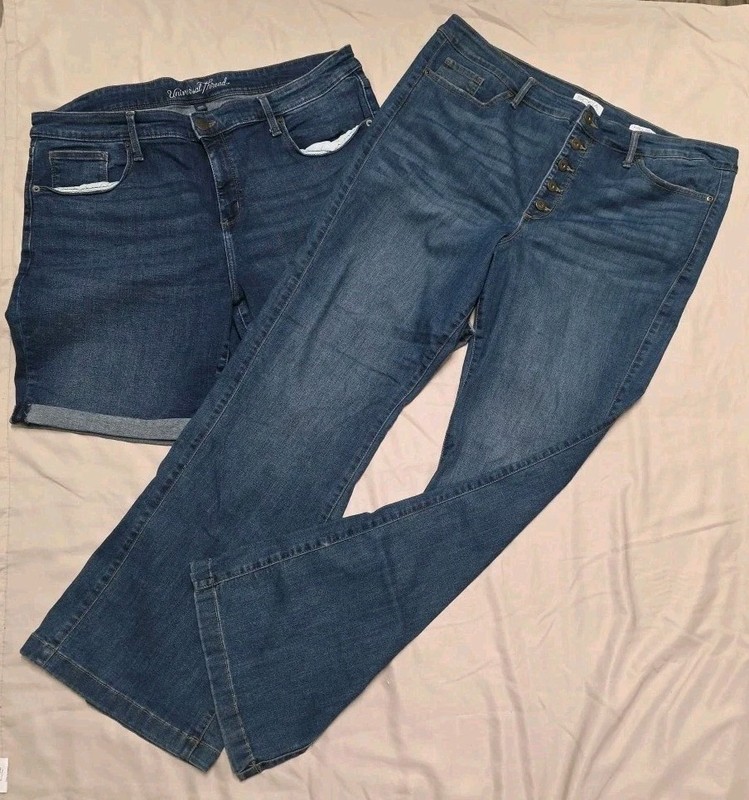 Sz 20 SOPHIA VERGARA Melisa Flare Jeans & Shorts Lot Denim