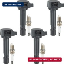 Set of 4 UF582 Ignition Coil Packs and Iridium Spark Plugs Compatible with 2006