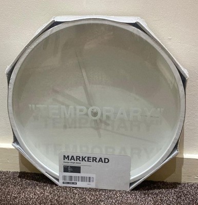 Ikea x Virgil Abloh Markerad Off-White Temporäre Wanduhr | Nagelneu & Versiegelt