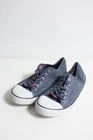 E-vie Womens y2k 00s Plimsole Trainers - Blue - Size 6 (ba29)