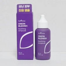 ISNTREE Onion Blemish Soothing Ampoule 50ml Hydrating Calming Acne Blemish Care