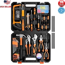 148 Piece Home Tool Kit Men Sturdy Essential Portable Ideal Gift DIY Projects US