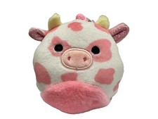 Squishmallow Evangelica Clip 3 Inch Pink Cow Plush NWT NEW Kelly Toy 2023