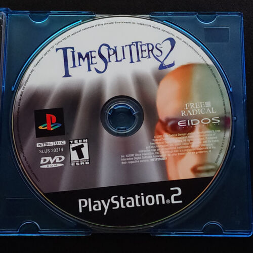 TimeSplitters 2 PS2 Loose Disc, Jewel Case, Tested, Multiplayer