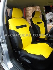 I - Adapté À Daihatsu Sirion Voiture, Siège Housses, Prestige PVC, Jaune/Noir
