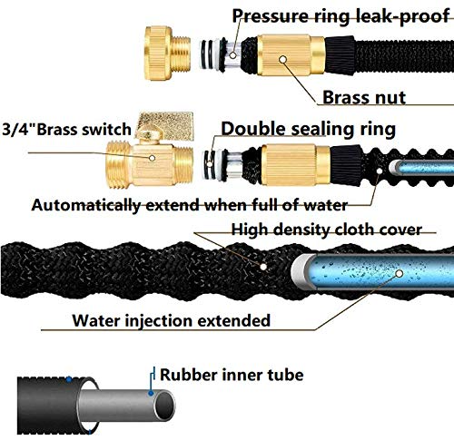 4X Stronger Deluxe Expandable Flexible Garden Water Hose (50ft,75ft,100ft,150ft) - Picture 9 of 23