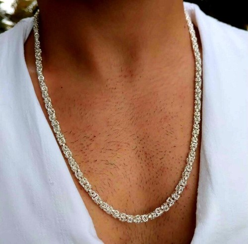 Mens Byzantine Chunky Link Chain 