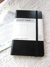 LEUCHTTURM 1917 POCKET NOTEBOOK BLANK 185 NUMBERED PAGES 6" X 4" INK PROOF PAPER