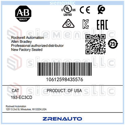 193-EC3CD AB E3 Plus 5-25 A Overload Relay Spot Goods  #PLY0