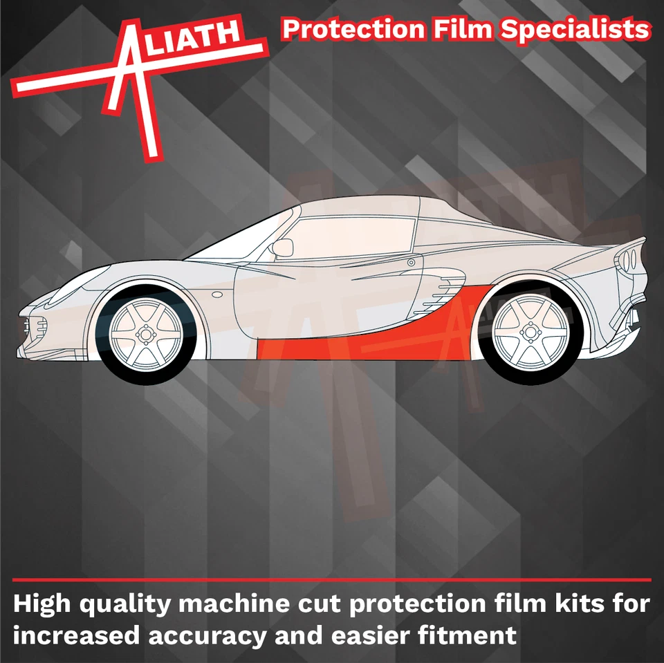 Se adapta a Lotus Elise S2 Alféizar Falda Borde CLARO Piedra Protector Pintura Película de Protección - Imagen 2 de 3