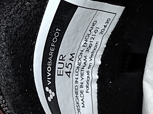 Zapatos Vivobarefoot para Hombres EU12 US 45 Negro Primus Trail Tierra Firme Aire Libre Senderismo - Imagen 15 de 18