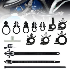 200pcs 15 Sizes Car Wire Loom Routing Clips Push Mount Cable Tie Assortment Kit