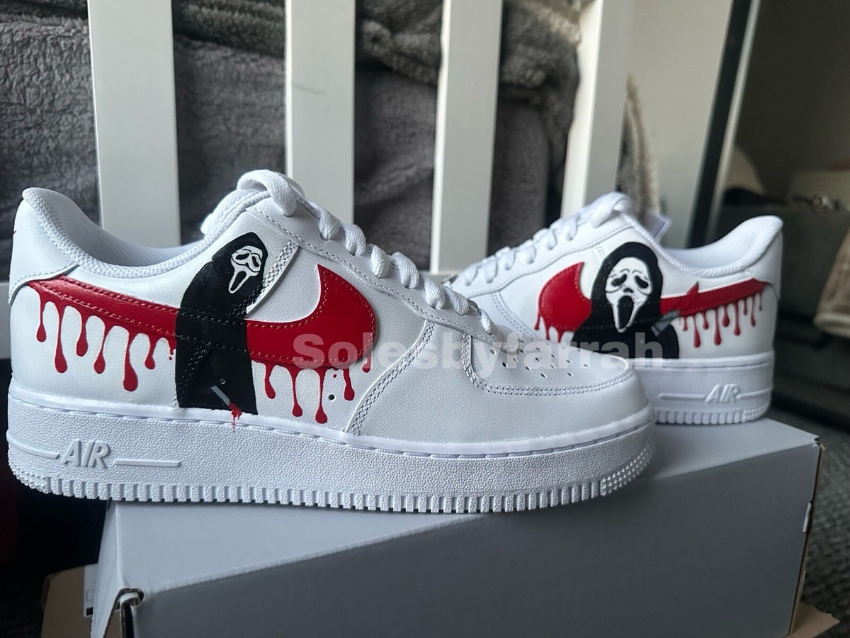 Authentic Nike AF1 Halloween Scream Ghost Face Inspired Custom