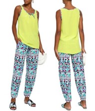 EMILIO PUCCI Printed Silk Crepe de Chine Tapered Pants sz US 8-10  IT 44  925