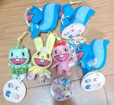 HAPPY TREE FRIENDS カドルス ギグルス ぬいぐるみ マスコット Happy Tree Friends Petunia Flippy Cuddles Giggles Mascot set